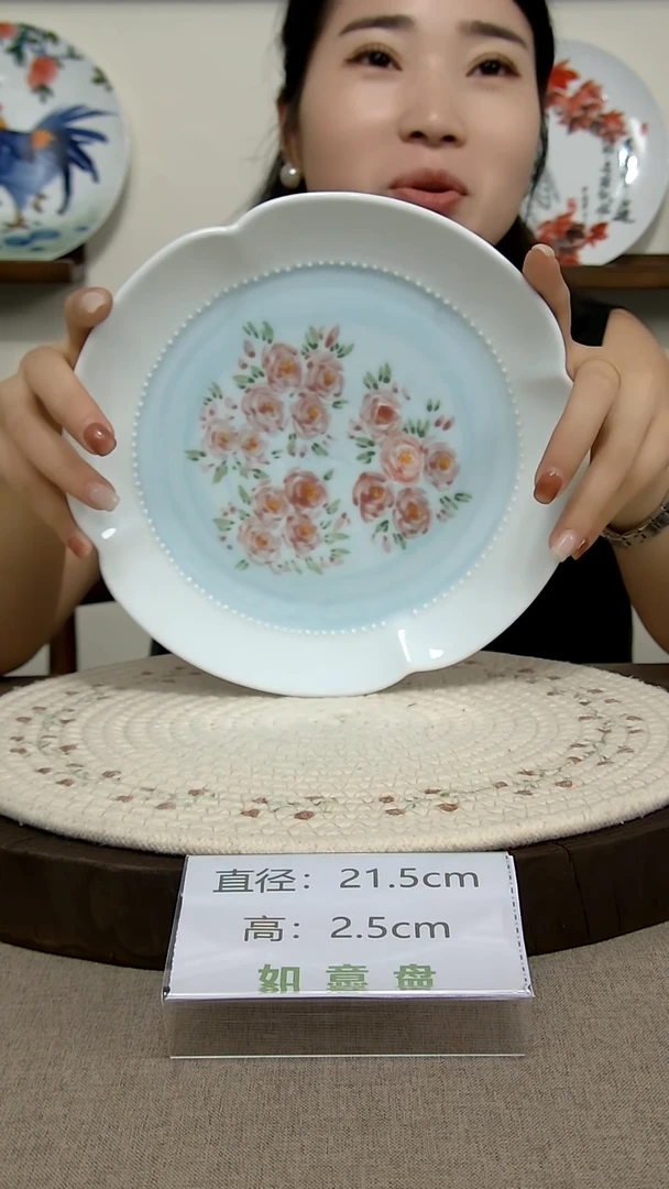 摆件景德镇手绘釉下彩陶瓷餐具