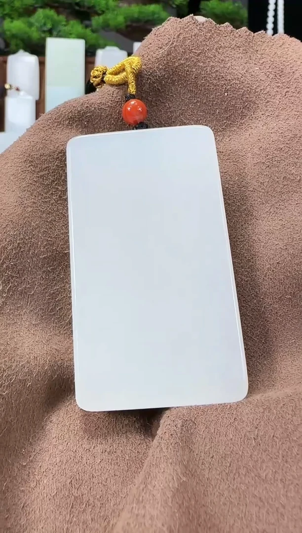 吊坠(赠链)未镶嵌和田玉Q7436无事牌多样性发货发其一