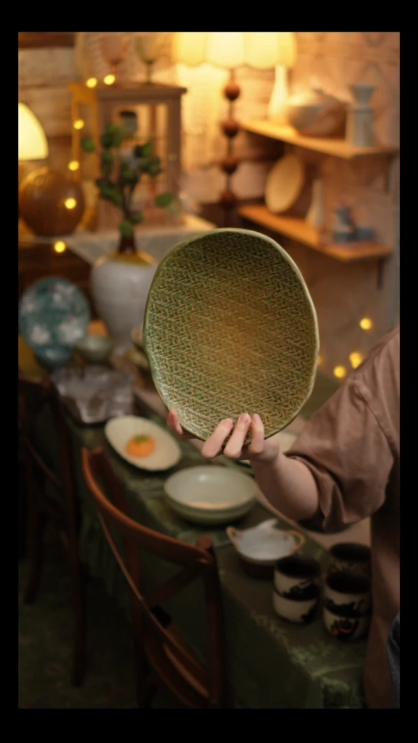 瓷片雾里工作室 盘1个