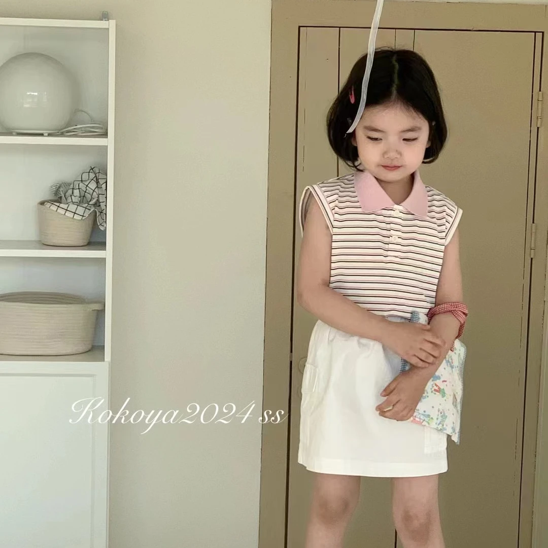 KKY-227-儿童洋气休闲百搭夏季韩版翻领POLO衫短袖