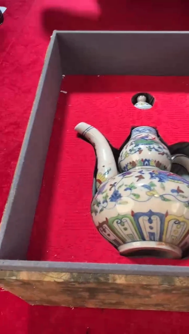 摆件K102青花龙纹斗笠杯