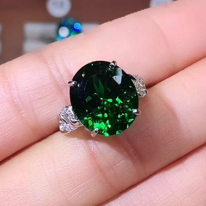 高奢定制-莎 弗 莱绿戒指白1214