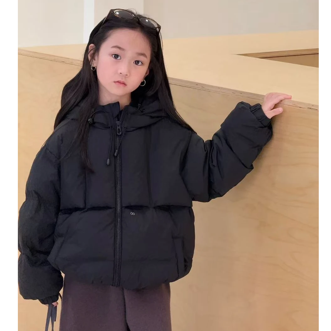 潮牌中大童2025新冬季连帽羽絨服外套休闲百搭大童面包服上25507