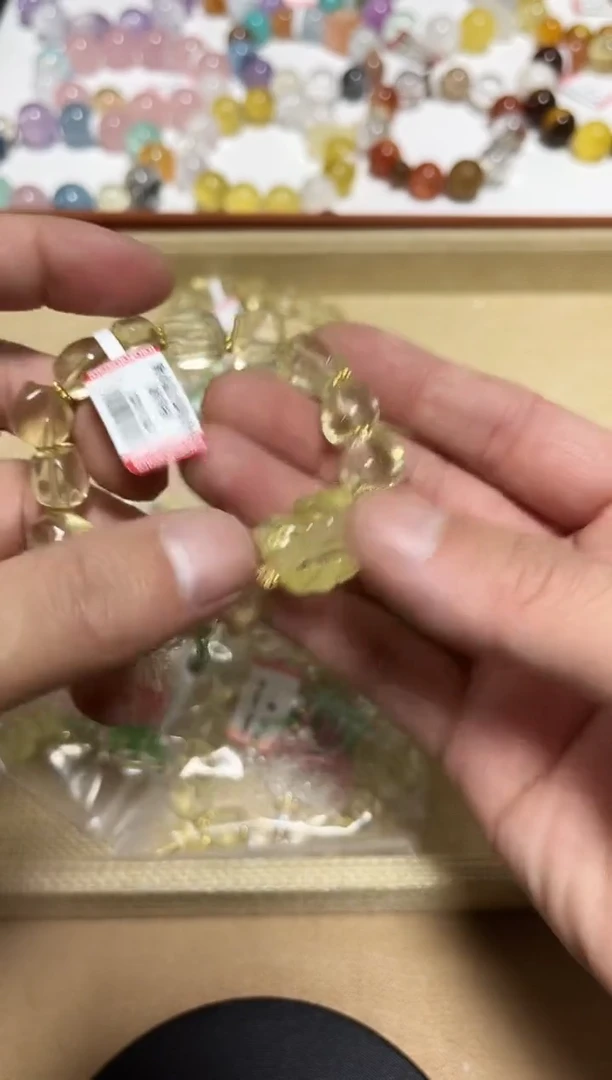 未镶嵌手链水晶21-124黄水晶手串