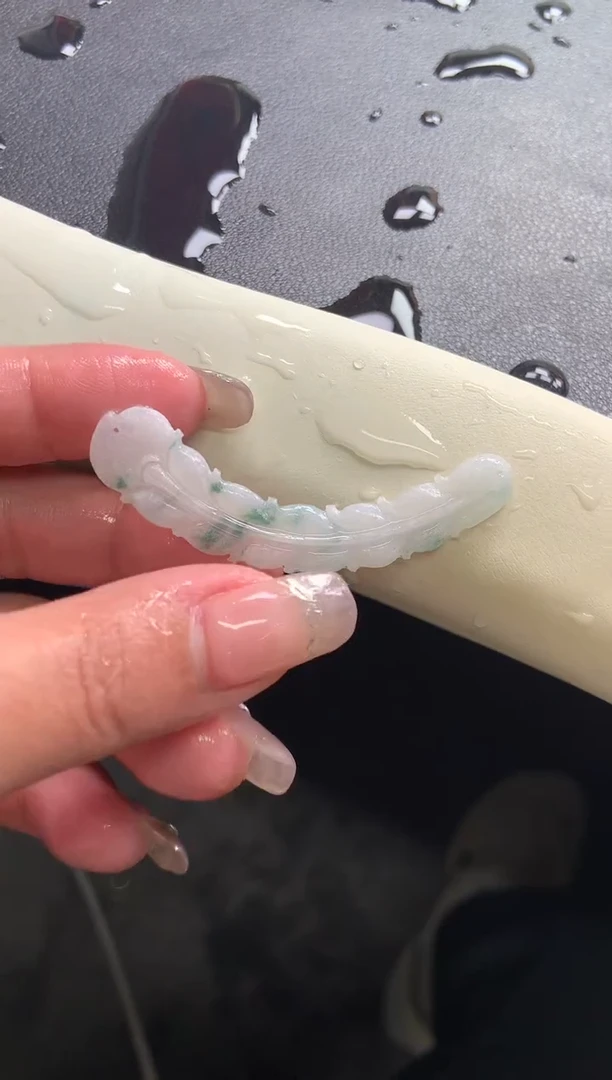 【闪购商品】定制翡翠未镶嵌玉璜-编绳