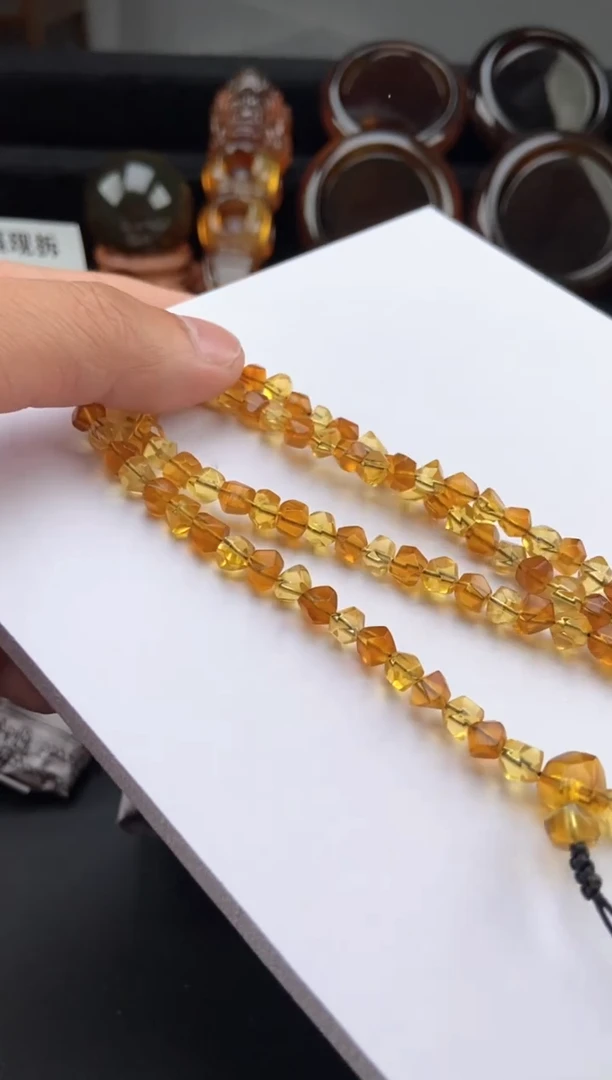 【闪购商品】琥珀手链未镶嵌异形多圈项链【多样性发货其中一】