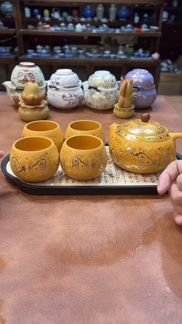 真的很便宜会开片的旅行茶具