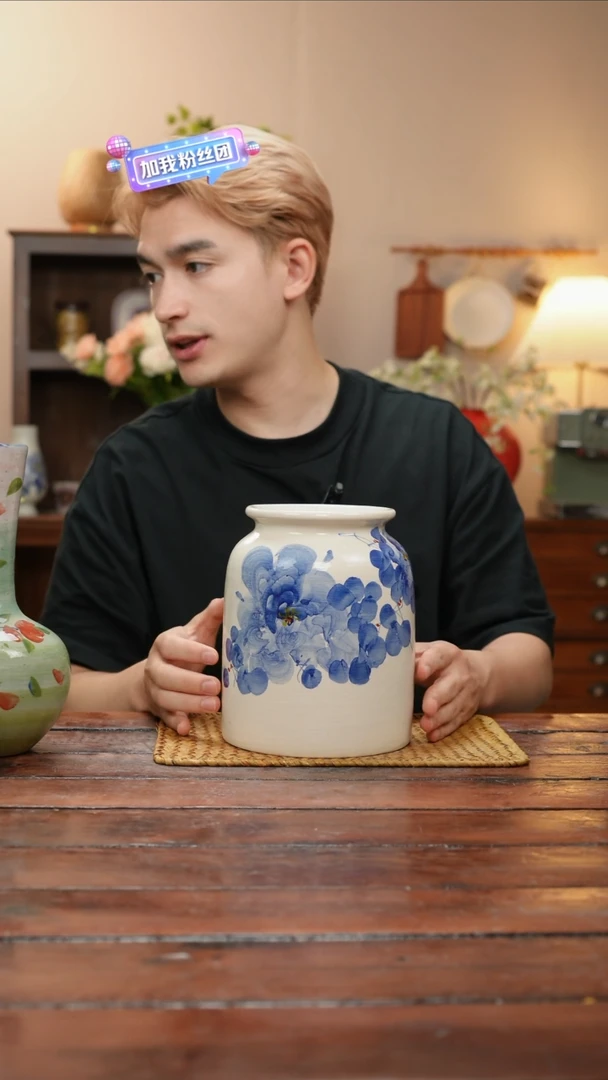 摆件景德镇手作艺术感花瓶