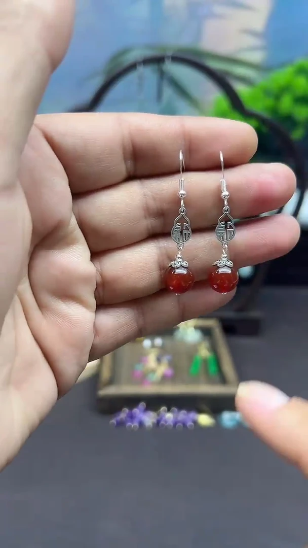 未镶嵌耳饰玛瑙/玉髓016