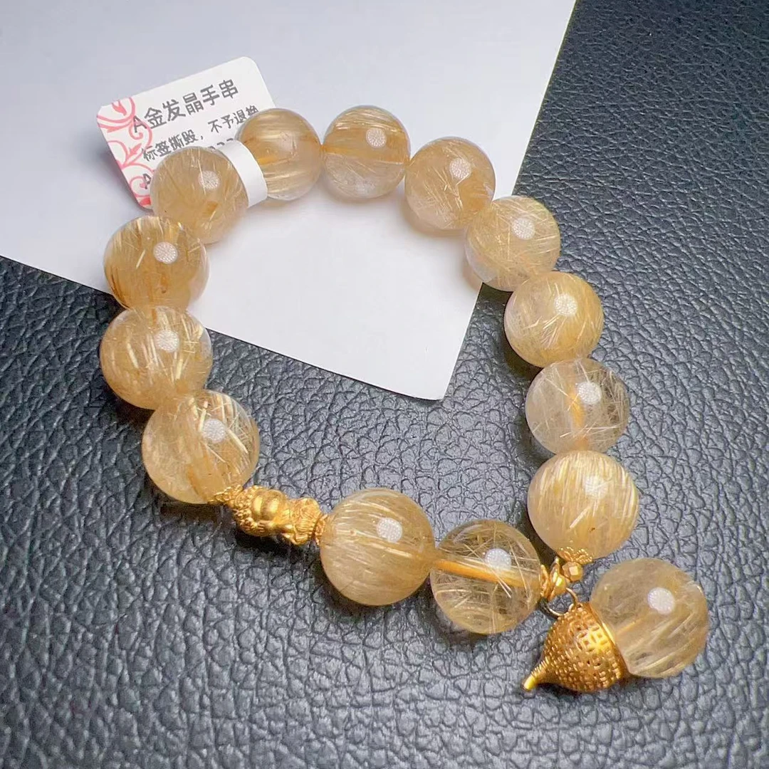 金发晶手串A1022-139多样性发货