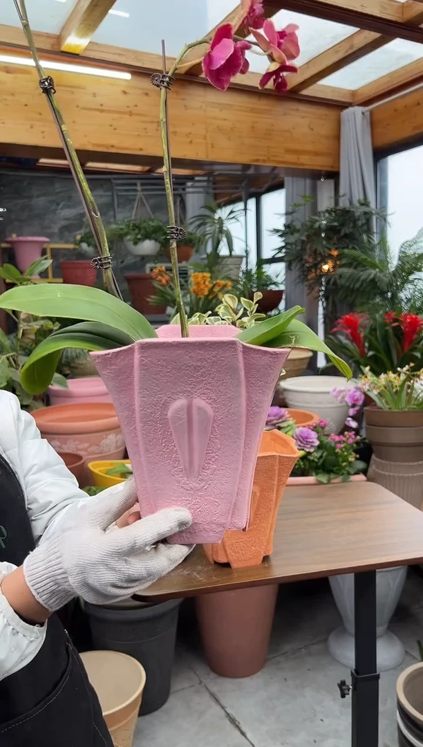 20*20*20/Y17AF20/粉色外贸尾单方口强体花盆