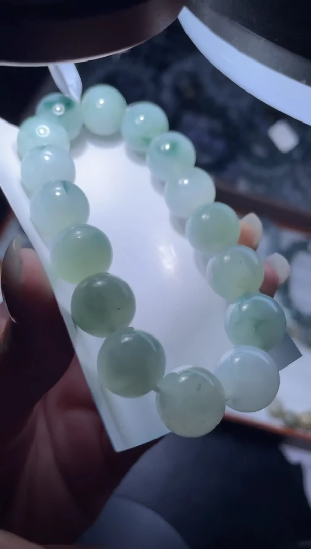 【闪购商品】定制翡翠未镶嵌天然缅甸A货翡翠手串61尺寸13左右