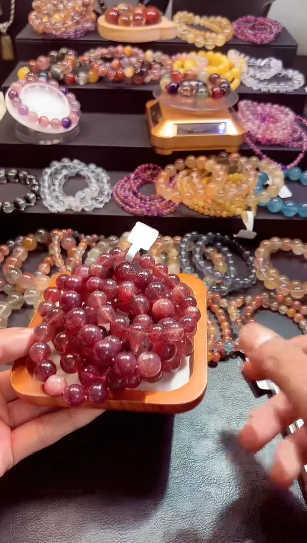 水晶手链未镶嵌水晶草莓晶多样发