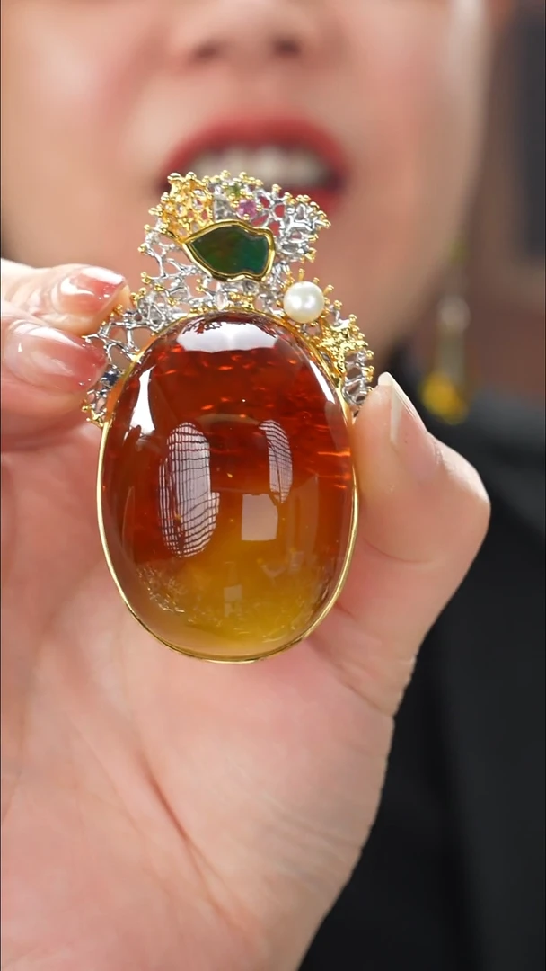 琥珀吊坠(不含链)未镶嵌精品吊坠