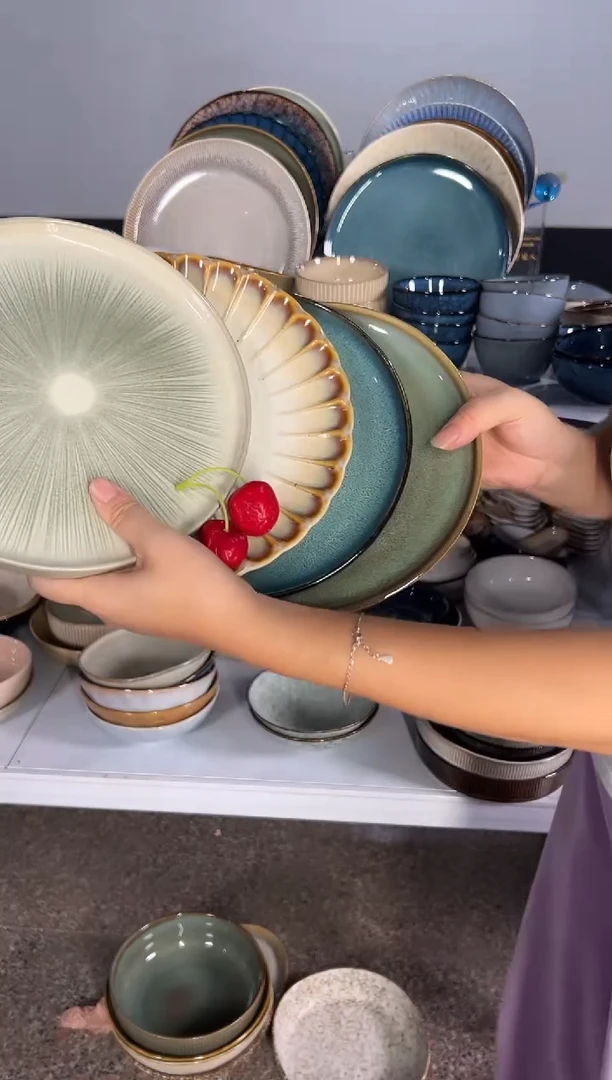 陶瓷外贸尾货瑕疵满20包邮X4小盘