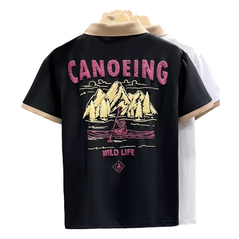 瑟图肖欧货高端印花轻奢男短袖polo衫夏季潮牌时尚休闲百搭POLO衫