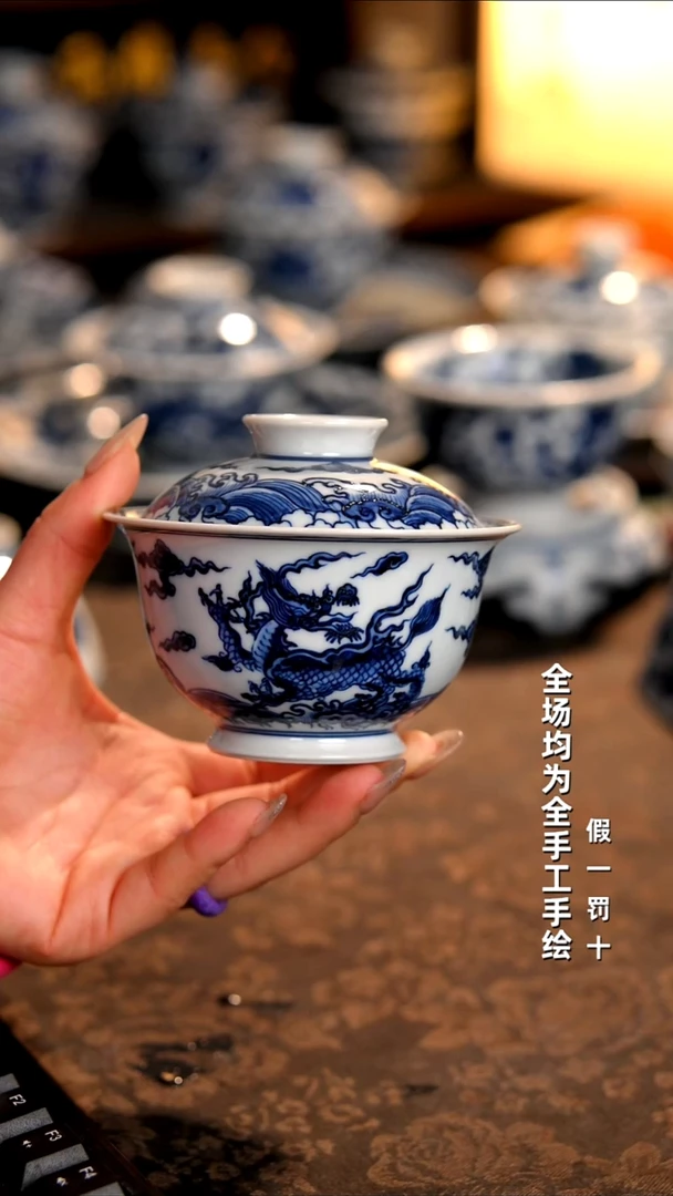 景德镇全手工手绘柴窑茶器福利