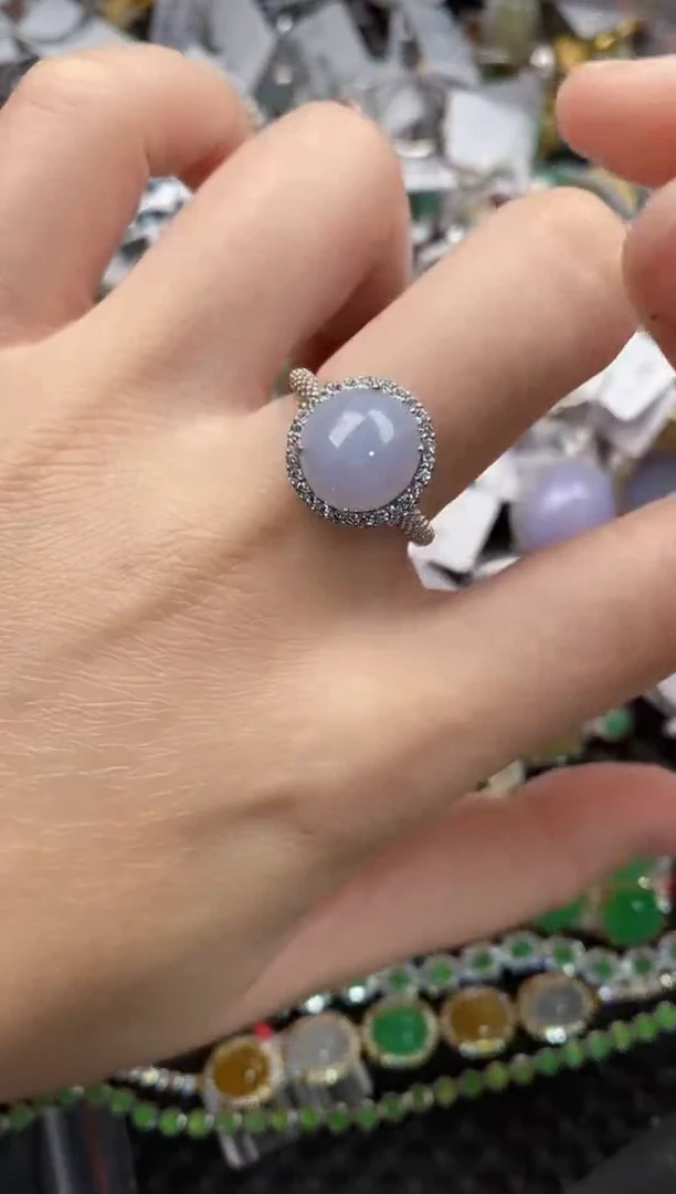 银S925镶嵌戒指翡翠222                5