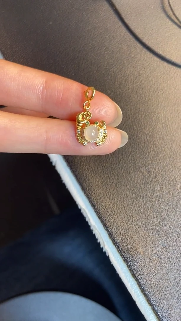 吊坠(不含链)银S925镶嵌翡翠1