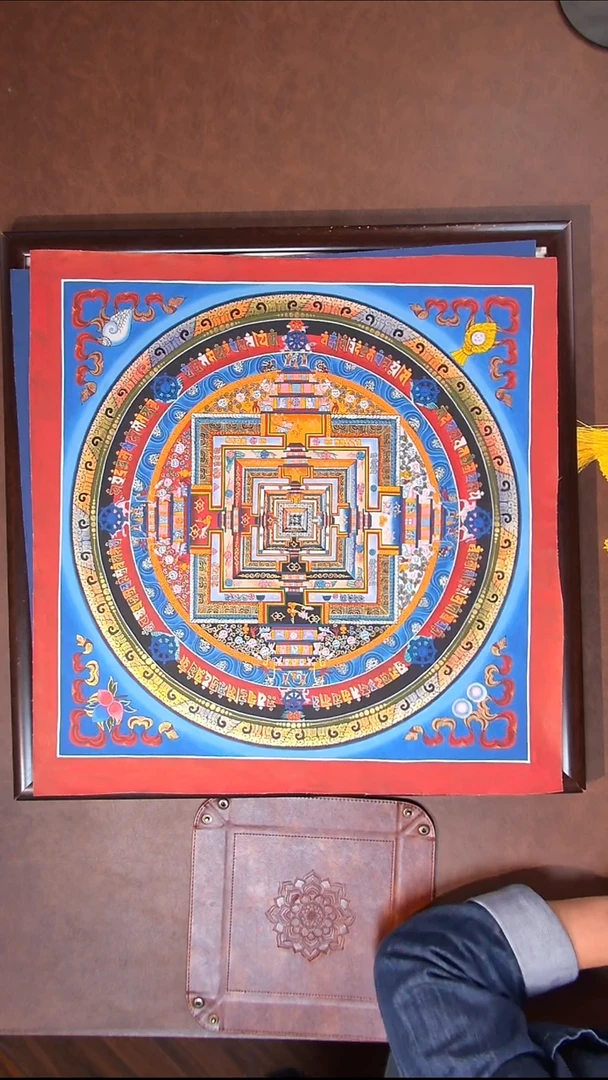 卷轴画带装裱精品坛城50cm