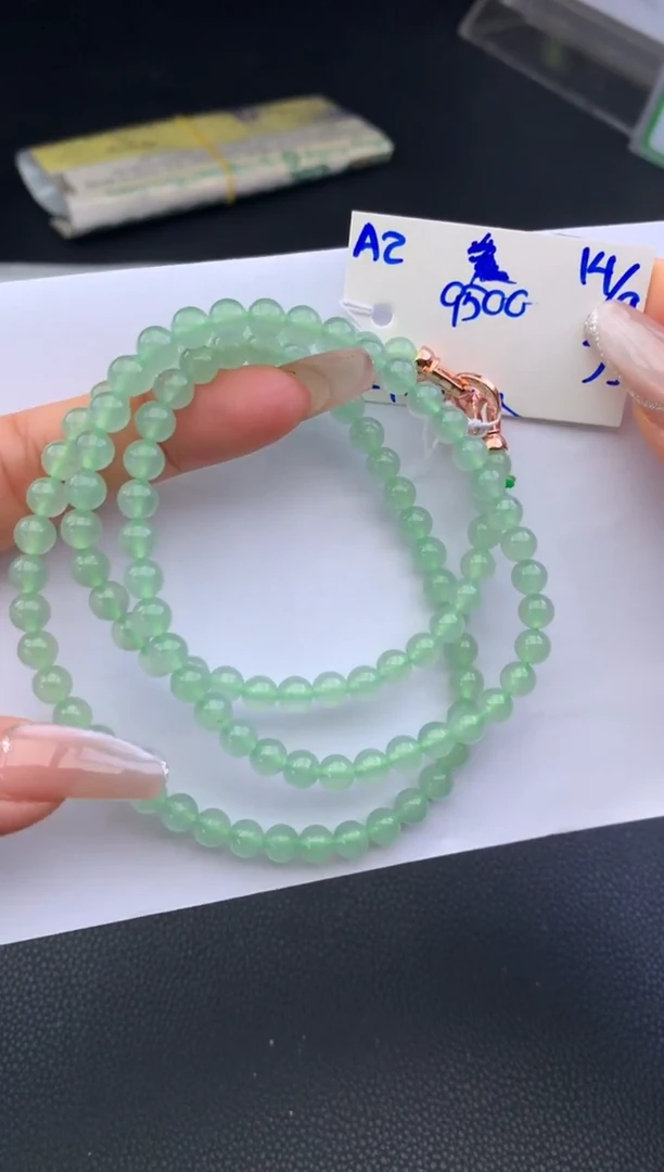 未镶嵌手串翡翠珠串