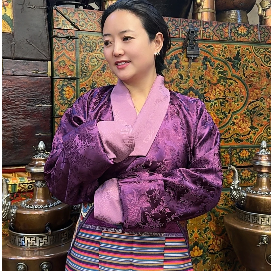 史镜传统藏式缎面藏服（有里布）