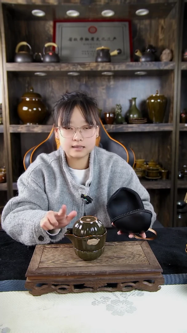 【闪购商品】茶叶末色三件套原矿釉