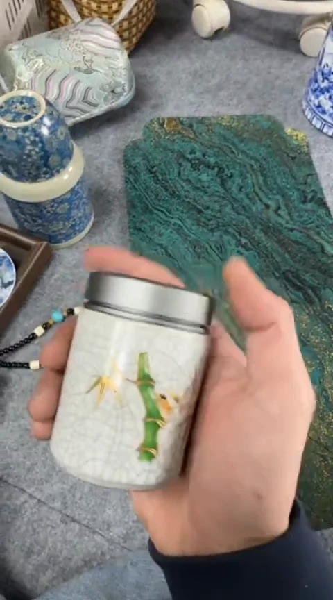 摆件陶茶具茶具茶具茶叶罐竹