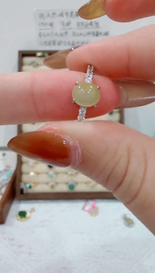 银S925镶嵌戒指翡翠197