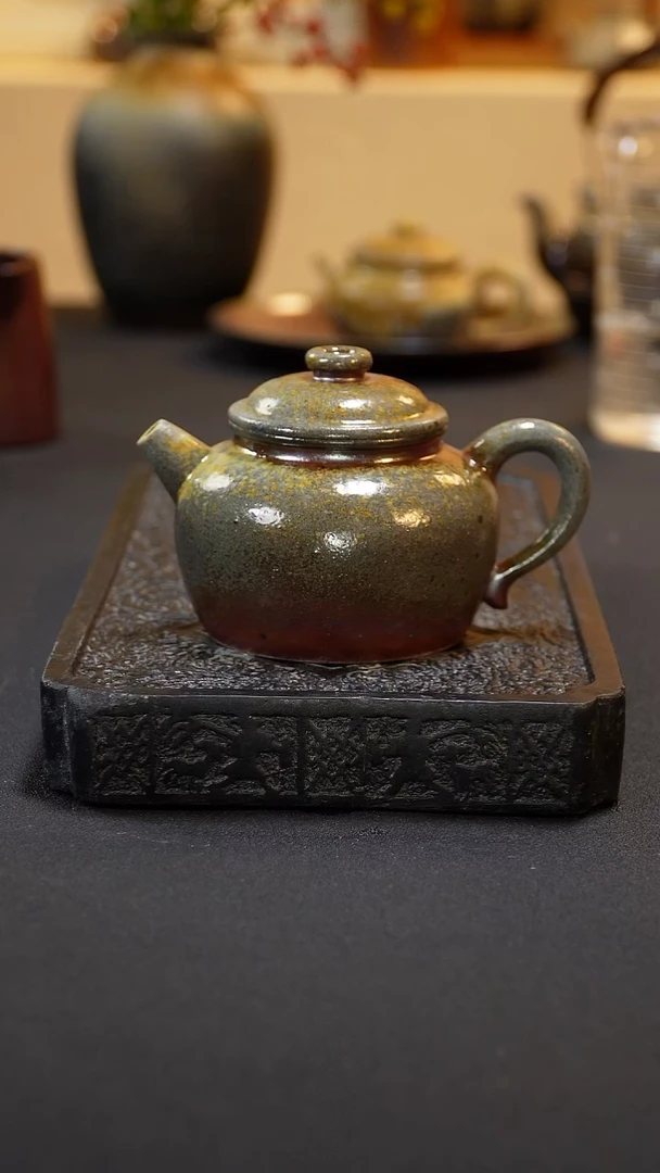 茶壶紫砂纯自然柴烧