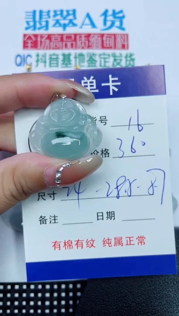 吊坠(赠链)银S925镶嵌翡翠16
