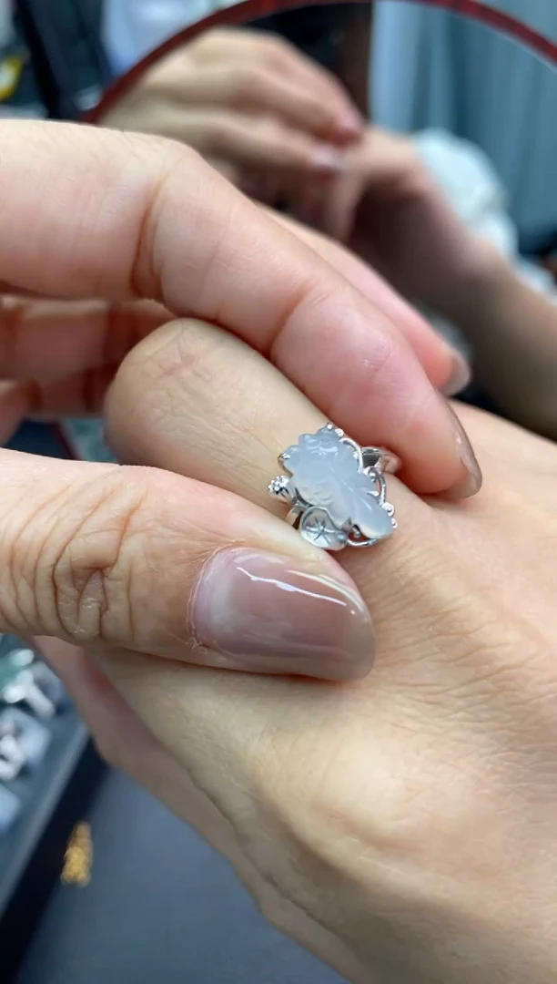 颈饰银S925镶嵌翡翠净货13131