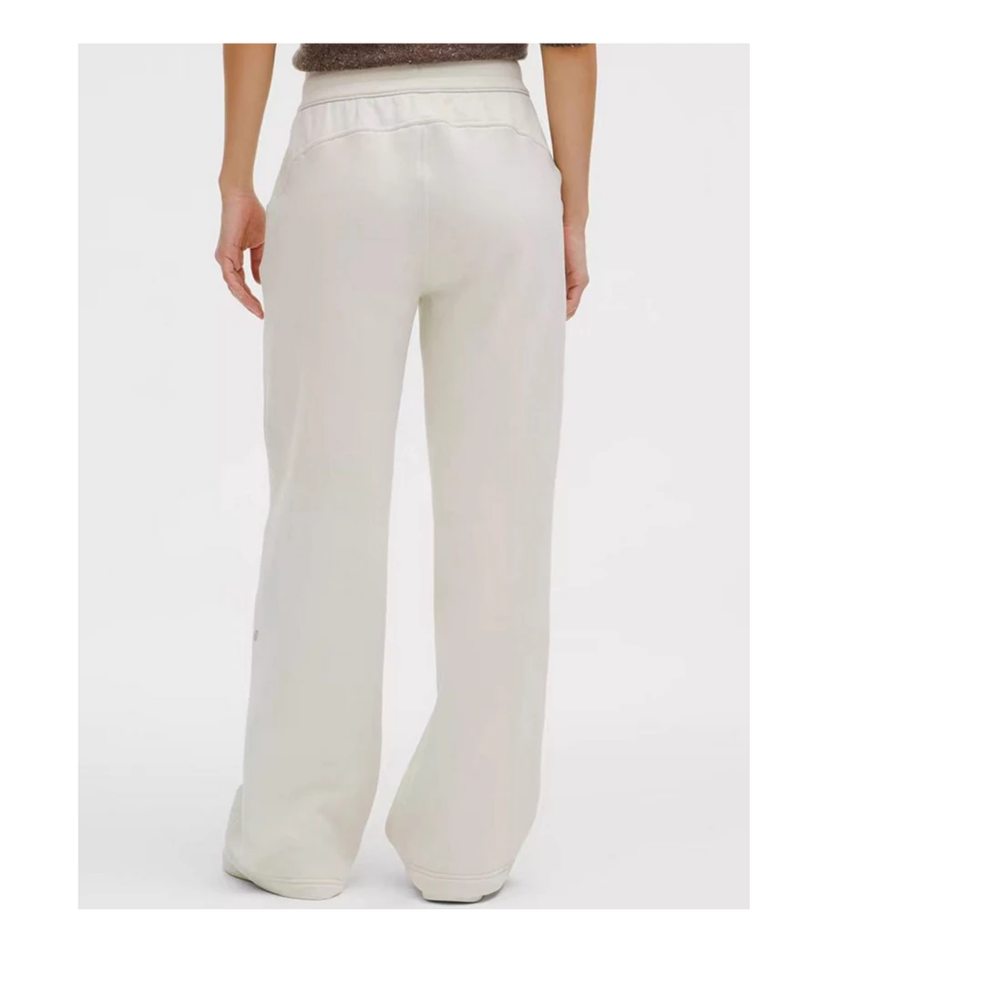 三哈宫-《LL消胯仙女裤》scuba春季女款中腰抽绳阔腿直筒宽松长裤