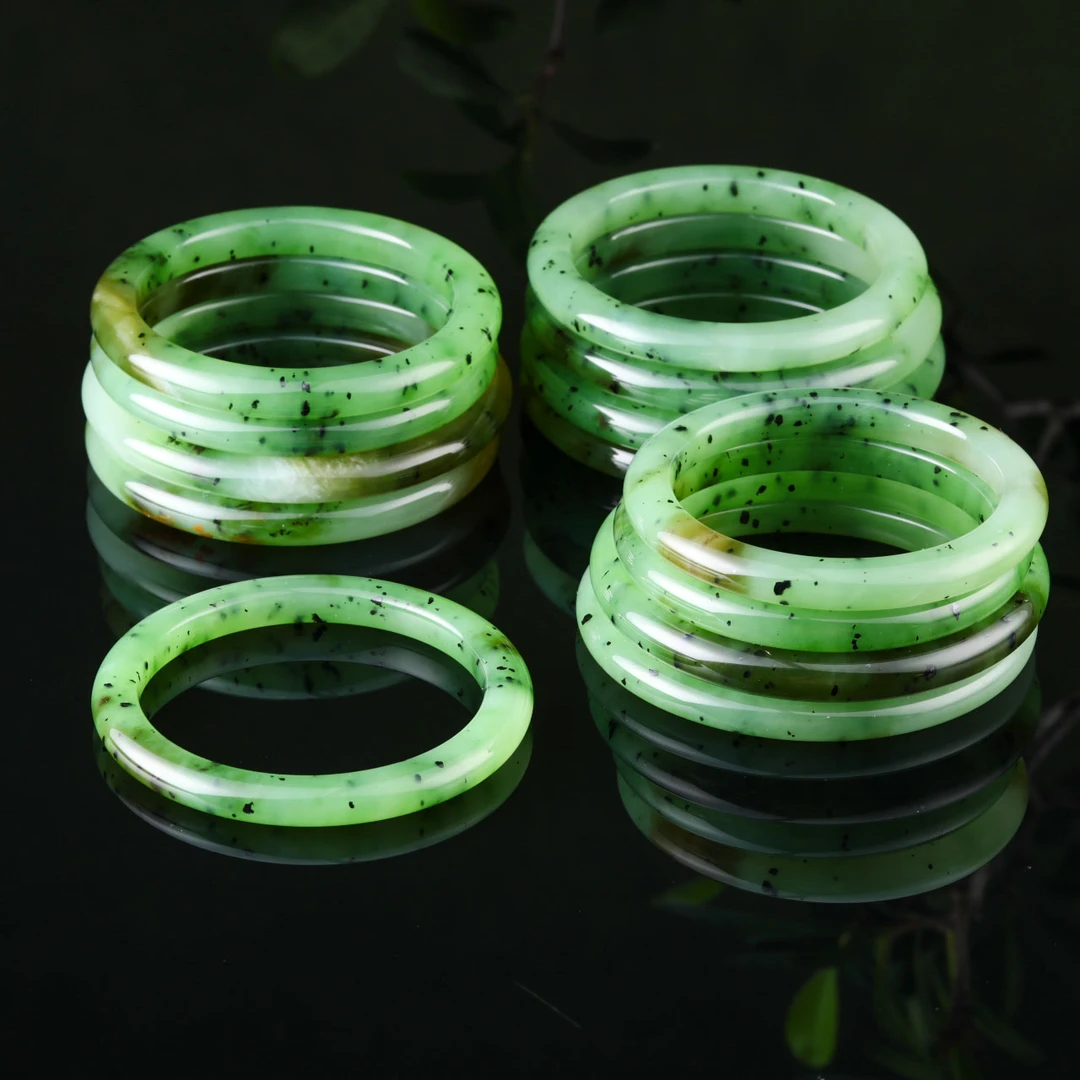 【意婵】《随山镯》头货上新老俄料碧玉原皮俏色手镯（多样发一）912400