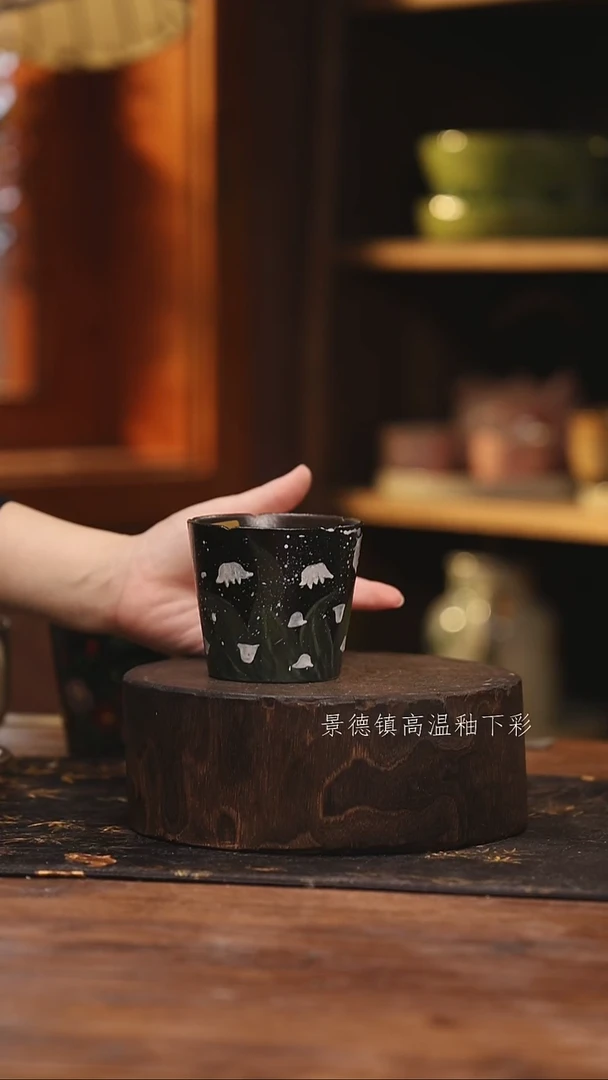 陶瓷景德镇高温釉下手绘陶瓷@L117@