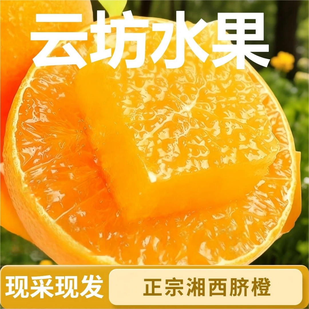 湘西脐橙含箱5斤9斤新鲜采摘酸甜可口汁水充足时令水果美味