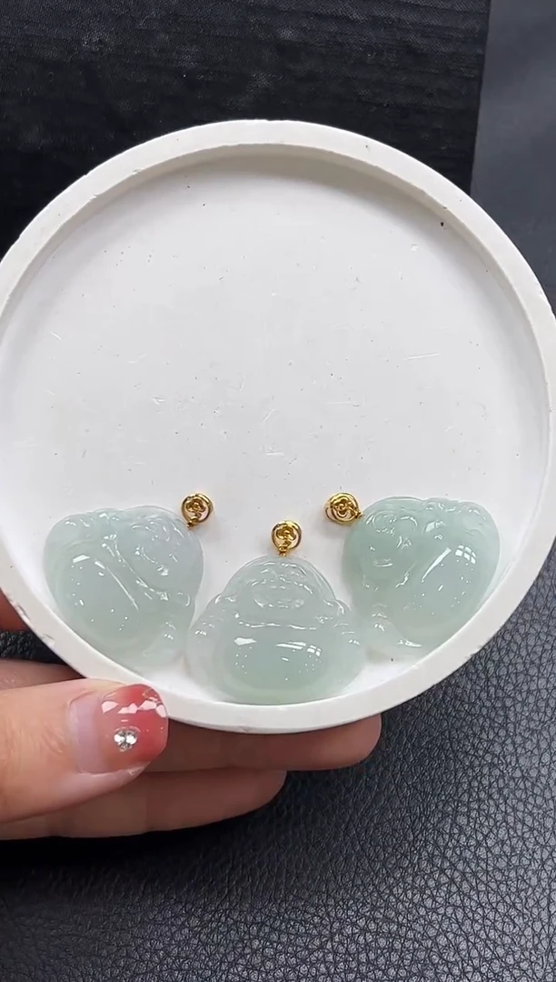 【闪购商品】翡翠颈饰18K金镶嵌YM96-1-2佛公多样性发一