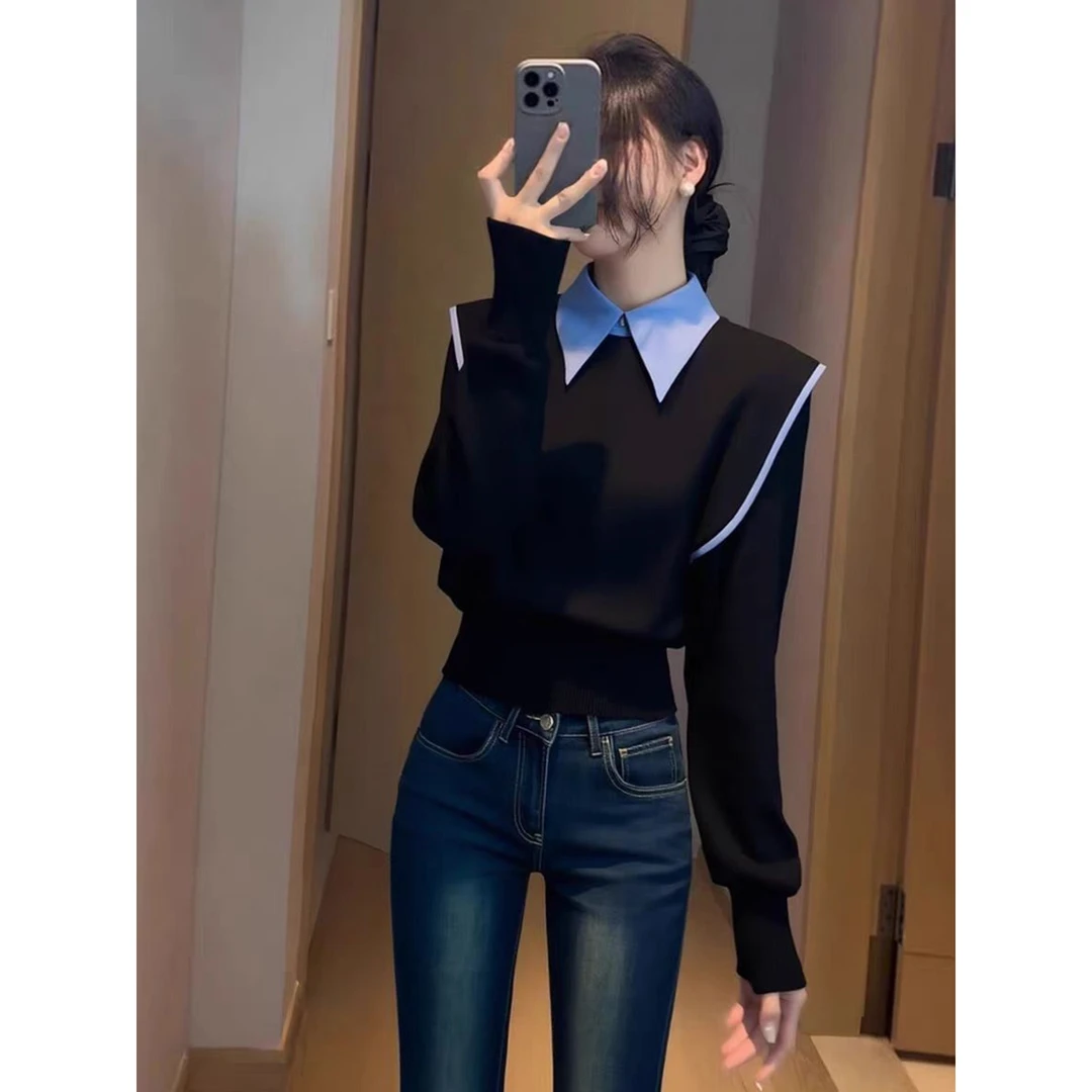 显瘦卫衣时尚套头高级感休闲长袖2025秋冬气质减龄上衣舒适打底衫