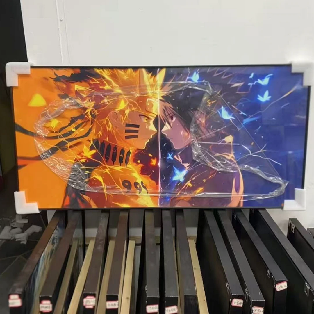 《火影忍者对视》佐助鸣人对视客厅卧室背景挂画P 40*80