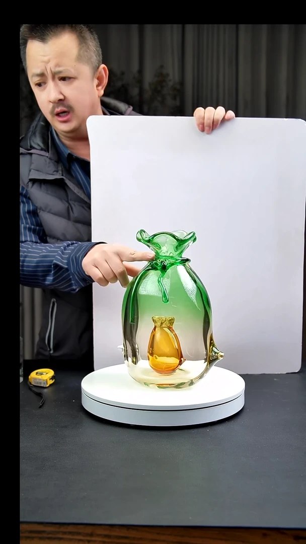 手工艺品琉璃手工琉璃福袋摆件