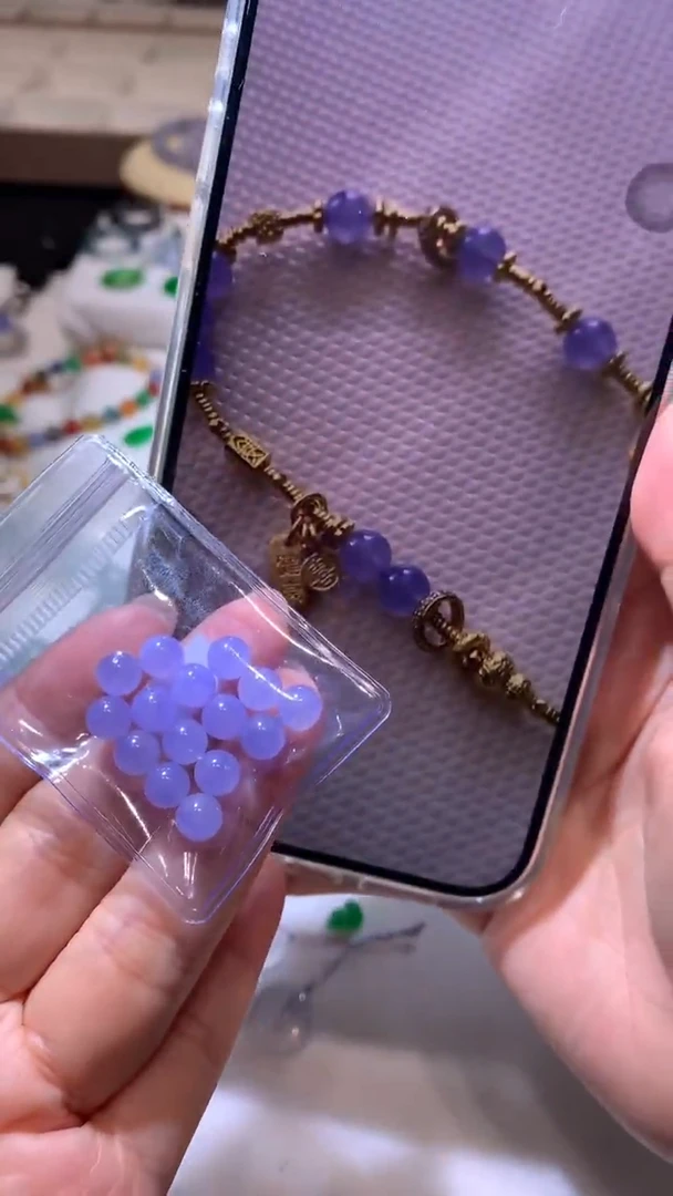 未镶嵌定制翡翠6卡珠子一手十五个