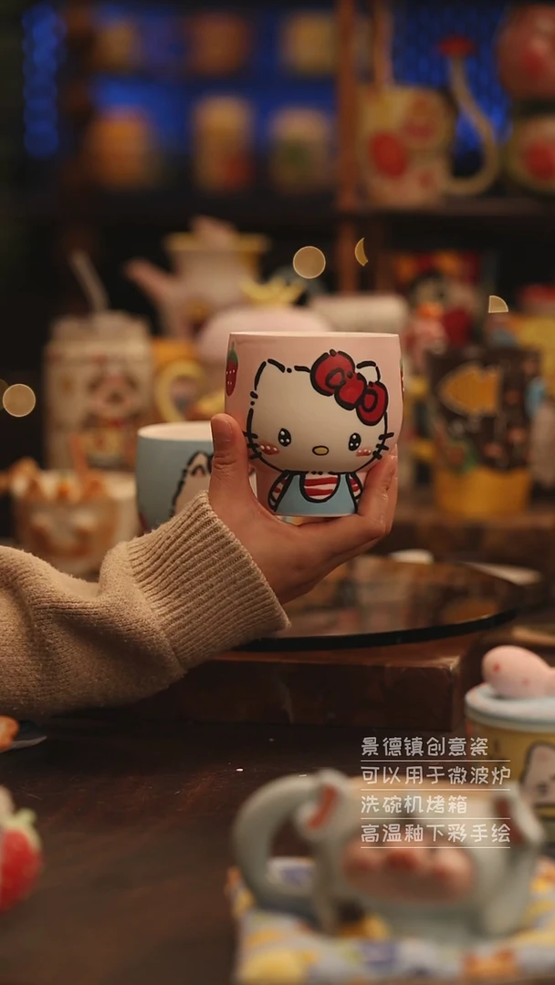 陶瓷景德镇可爱陶瓷釉下彩绘设计师款