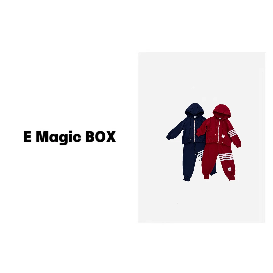 亿洋潮牌童装“红红火火”儿童限量款冬季加绒套装C0916