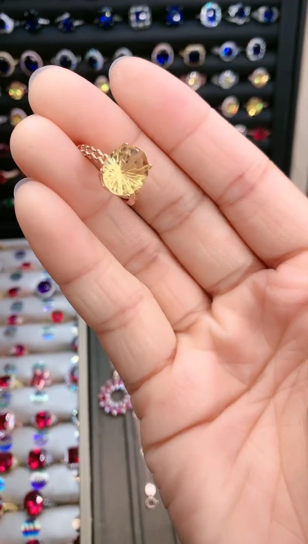 【闪购商品】水晶戒指银S925镶嵌玫瑰金