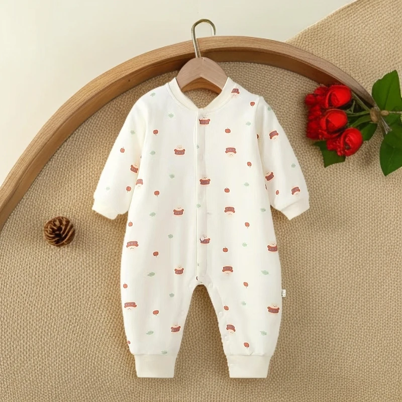 【春季上新】120克纯棉婴儿连体衣新生儿宝宝夹棉春装可内搭可外穿