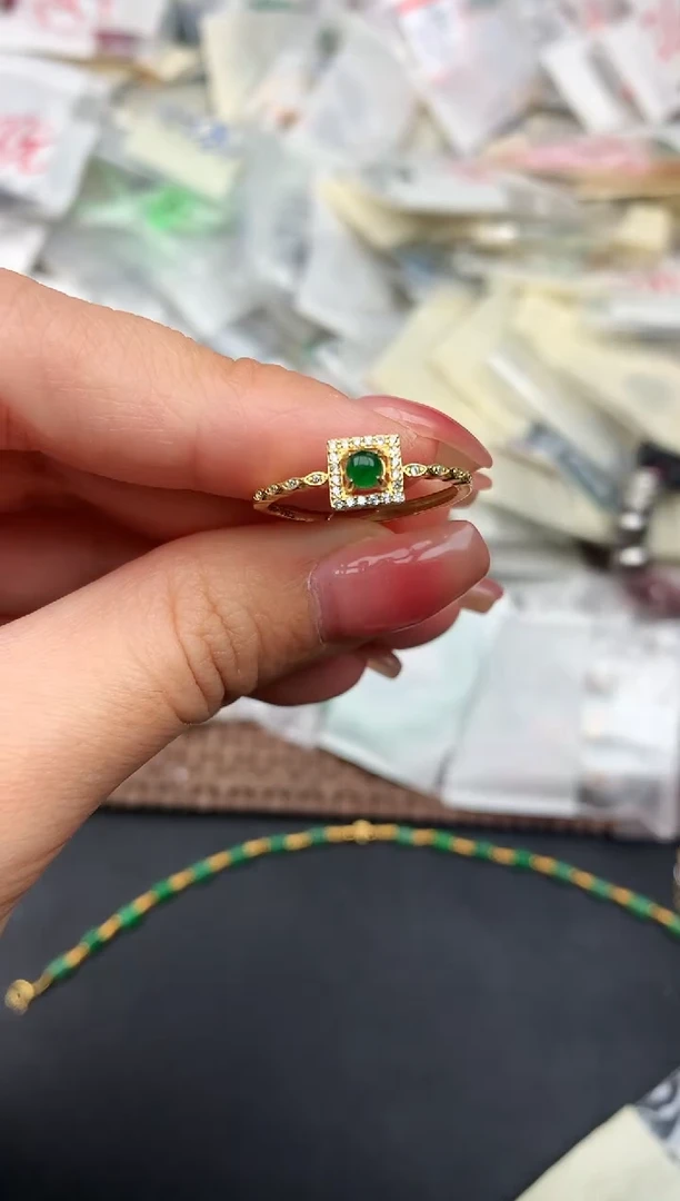 银S925镶嵌挂件翡翠1