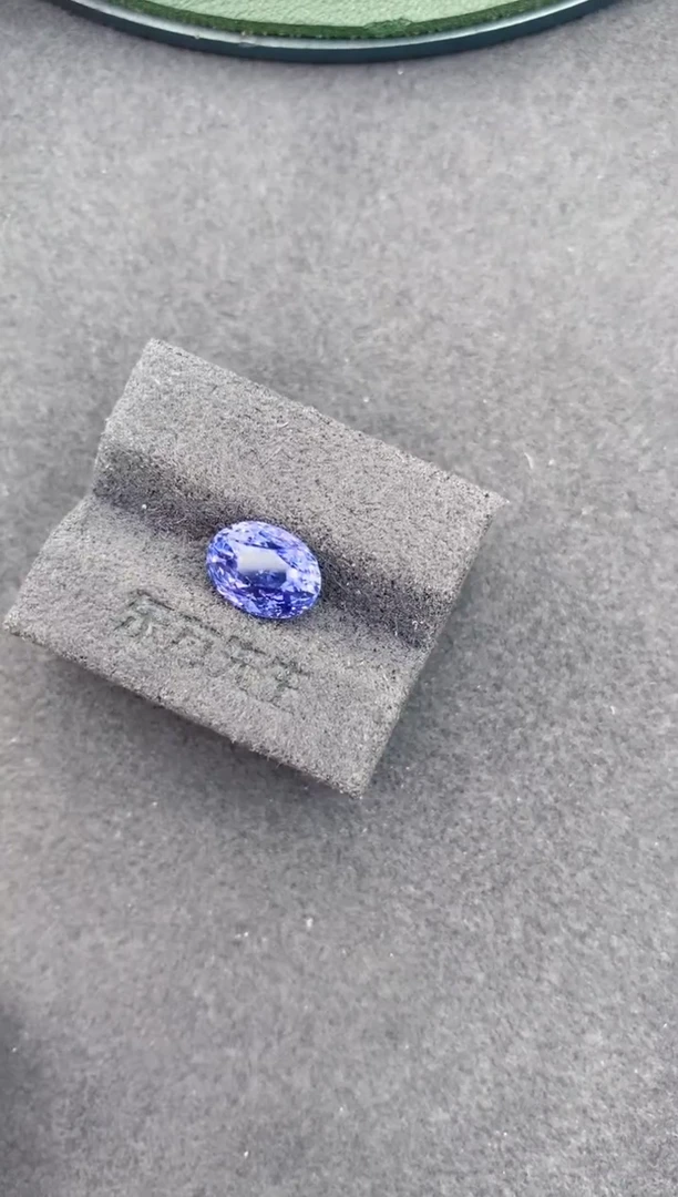 未镶嵌裸石定制蓝宝石3ct 无烧紫蓝宝 定制