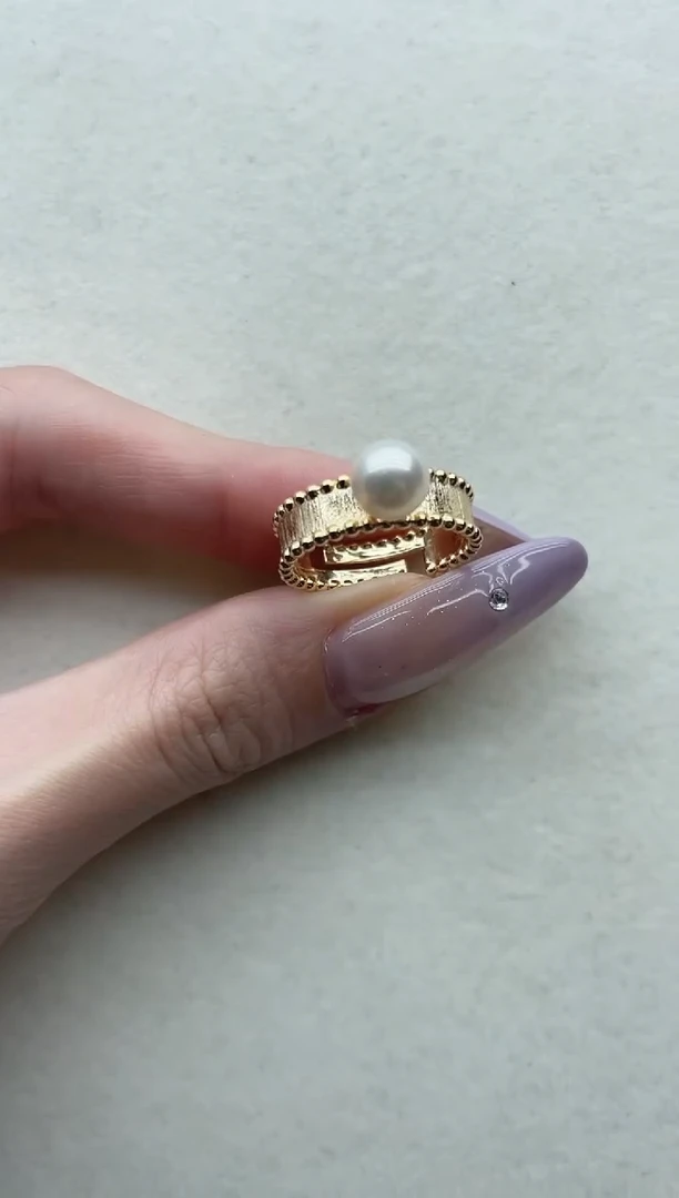 银S925镶嵌淡水珍珠戒指42