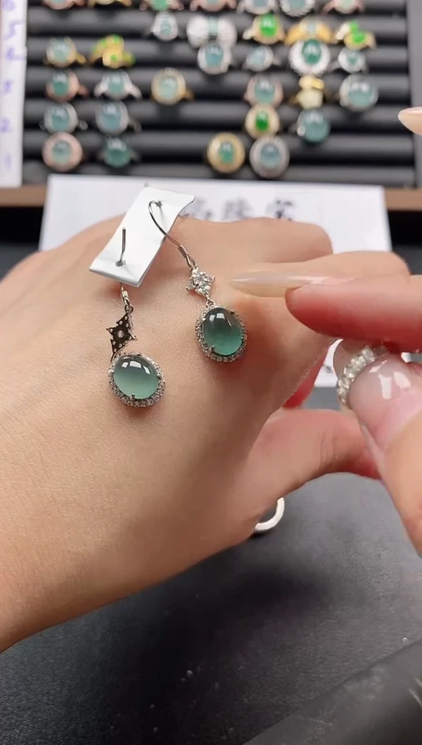 银S925镶嵌戒指翡翠5111