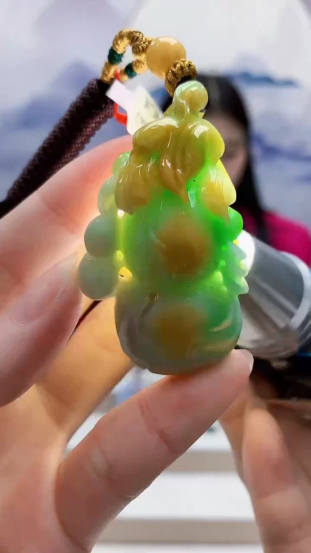 未镶嵌定制翡翠4812ry-毛货挂件62